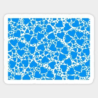 Valentine pattern hearts blue Sticker